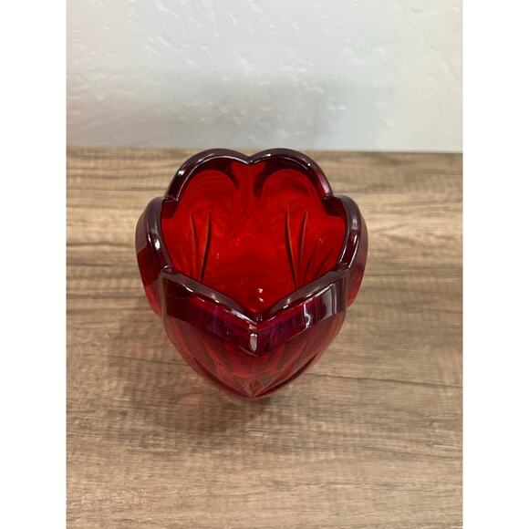 Marquis by Waterford- Red Crystal Vase, Made in Germany Vintage - Picture 8 of 8